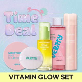 [Vitamin-Glow Set] JM Solution Glow Sun Spray (180ml) + Goodal Vitamin C Serum (40ml) + Vertty Vitamin Toner (250ml) + Special Gift